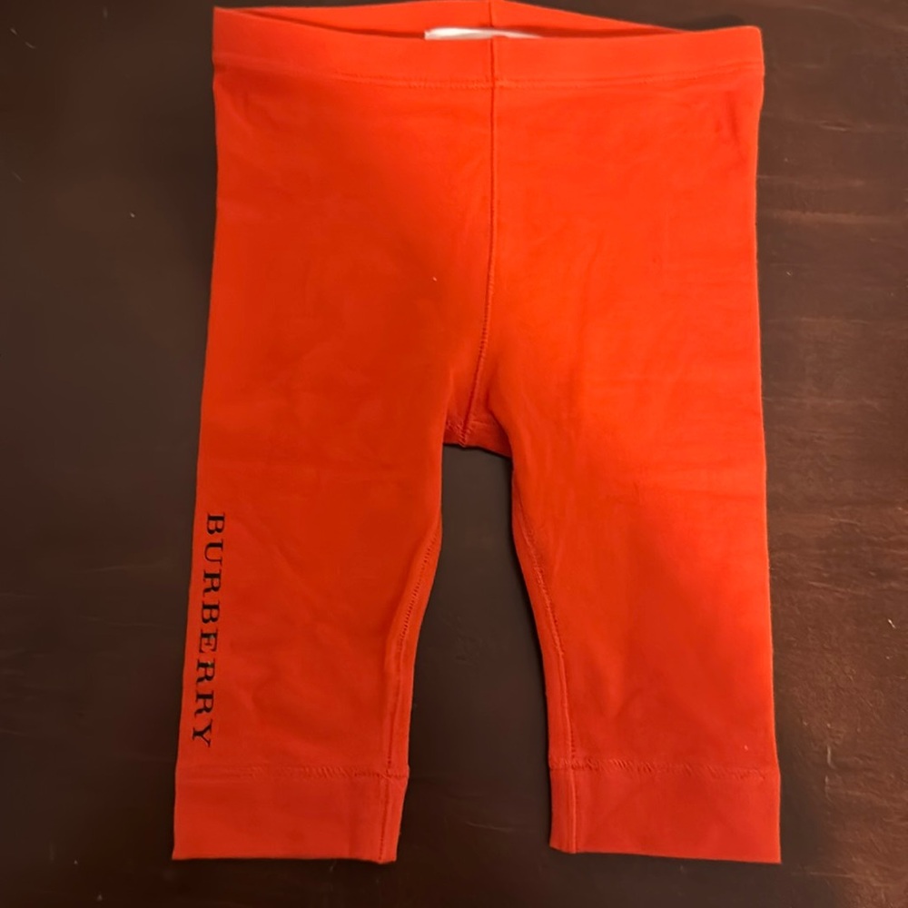 Authentic Burberry 3-6 Months Orange Leggings!!